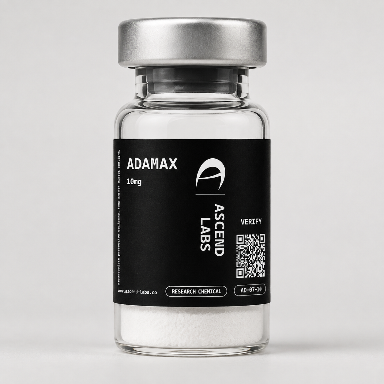 Adamax — lyofilizovaný výskumný peptid, liekovka